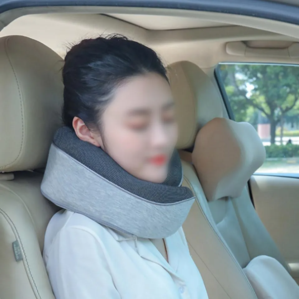 Travel Neck Pillow with Hood