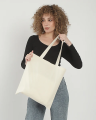 Plain Premium Cotton Tote Bag for Shopping, Girls, Packaging & Everyday Use – Eco-Friendly Organic Fabric (15"x16"). 