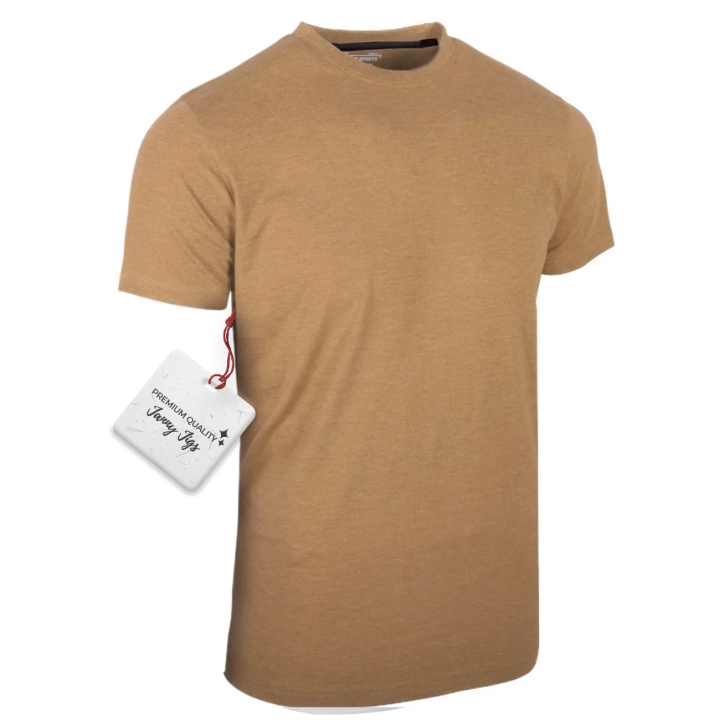 Men s Light Brown Plain Half Sleeve T Shirts Original Export Quality Surplus Stock Daraz.pk