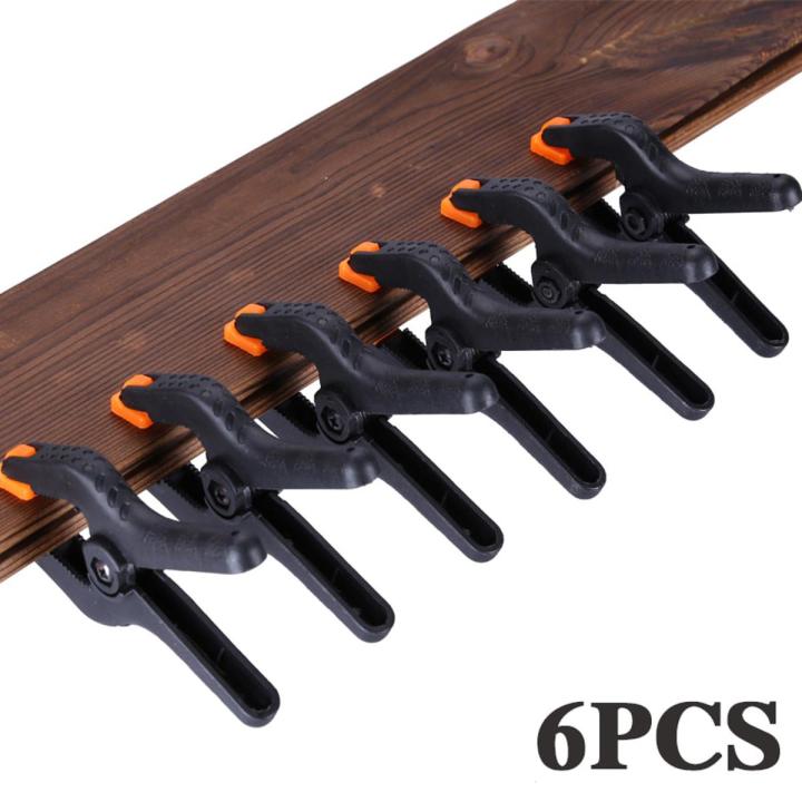 6Pcs/Lot 3Inch A-Shape Plastic Nylon Adjustable Woodworking Clamps For Spring Clip Photo Studio Background Clamp DIY Tools