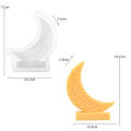 Silicone Moon Candle Mold Diy Gypsum Resin Non-Stick 3D Moon Gypsum Mould Resin Crescent Mold for  Holiday Decor  Event Cultural Celebration Home Crafting Gift Making. 
