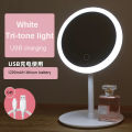 LED Mirror - Vanity Mirror With Stand 90 Degree Swivel - Touch Screen Dimming - Detachable Portable Traveling Mirror. 