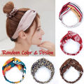 Floral Turban Cross Knot Head Wrap Bow Chiffon Headband Hair Bands Multicolor (1Pcs). 