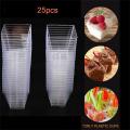 25Pcs Reusable Plastic Dessert Cups For Party Small Plastic Dessert Cups Disposable Dessert Shooter Cups for Pudding Fruit Ice Cream. 