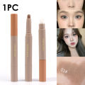 Double-ended Nose Shadow Bronzers Contour Pen with Brush Natural Long-lasting Grey Brown 3D Face Matte Contouring Stick Cosmetic. 