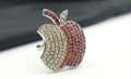 Casting Made Adjustable Apple Shape Ring in Real Zircon Stone Ideal for any occasion For All Ages Girls. 