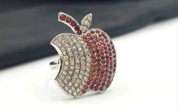 Casting Made Adjustable Apple Shape Ring in Real Zircon Stone Ideal for any occasion For All Ages Girls