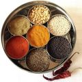 LARGE 7 Partitions Spices Container Kitchen Box with Glass Lid Stainless Steel. 