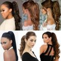 Long Ponytail Big Wave Clip in Pony Tail Hair Extension Ponytail Extension Bendable Synthetic Clip In Ponytail Hair Extension Long Wave Style Ponytail - Natural Look. 