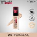 L'Oreal Paris - LOreal Infallible 32H Fresh Wear Breathable Liquid Foundation 015 Porcelain. 