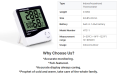 DIGITAL THERMOHYGROMETER / TESTER WITH CLOCK  HTC-1. 