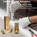 2Pcs Sliding Patio Door Rollers,Ball Wheel Bearing Rear Adjustable Sliding Door Wheel Replacement for Sliding Glass Door Durable Easy to Use. 