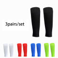 3 pairs New Football Socks Shin Pads Leg Cover Men Women Grip Cutsocks. 