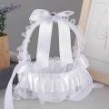 Wedding Flower Girl Basket Satin Flower Girl Basket for Engagement Party. 