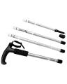 Adjustable Telescopic AntiShock Trekking Hiking Walking Stick - Irony White. 