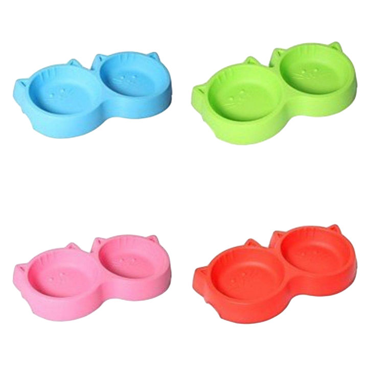 Cat Shaped - Double Food Bowl