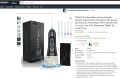 TEBIKIN Cordless Water Flosser Portable Dental Professional Oral Irrigator with Gravity Ball Powerful Travel Water Teeth Cleaner with 5 Levels 5 Tips IPX7 Waterproof 300ML for Home Travel. 