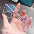Ultra-Light Polygon Frame Reading Eyewear Anti-blue Light Glasses Fashion UV400 Shades Flat Mirror Eyeglasses Unisex. 