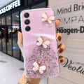 New Phone case For Samsung Galaxy A24 Glitter Soft Transparent Butterfly Stars glitter Moon For Samsung A24 Phone cover. 