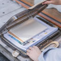 Transparent File Box Lightweight With Lock Portable Document Storage Box A4 Folder Case for Office Supplies Document Protection Student Use Business Travel Archive Storage. 