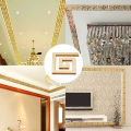 10pc/Pack self adhesive 3D Acrylic Wall Mirror  Sticker for home Office Edge Strip Corner Line Building Border. 