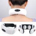 Electric Pulse Neck Massager - White And Black. 