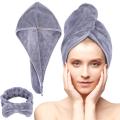 Microfiber Hair Towel Wrap  for Women with Gift Box,Quick Magic Hair Dry, Super Absorbent Quick Dry Hair Turban for Curly Long Hair Drying Towels Multicolor. 