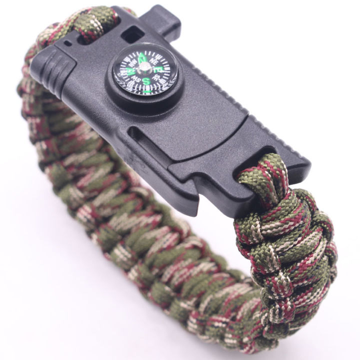 Umbrella rope bracelet knife outdoor lighter knife multi-function bracelet bracelet for survival outdoor adventure camping