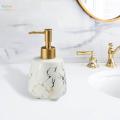 Bathroom Counter Ceramic Liquid Soap Dispenser 260ml Pump Bottle Refillable for Women and Men. 