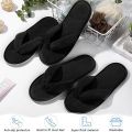 Hyper Hawk: Premium Quality Anti Slip Soft Cotton Slippers For Men and Women , Cotton Spa Slippers for Girls and Boys, House Slippers In Black. 