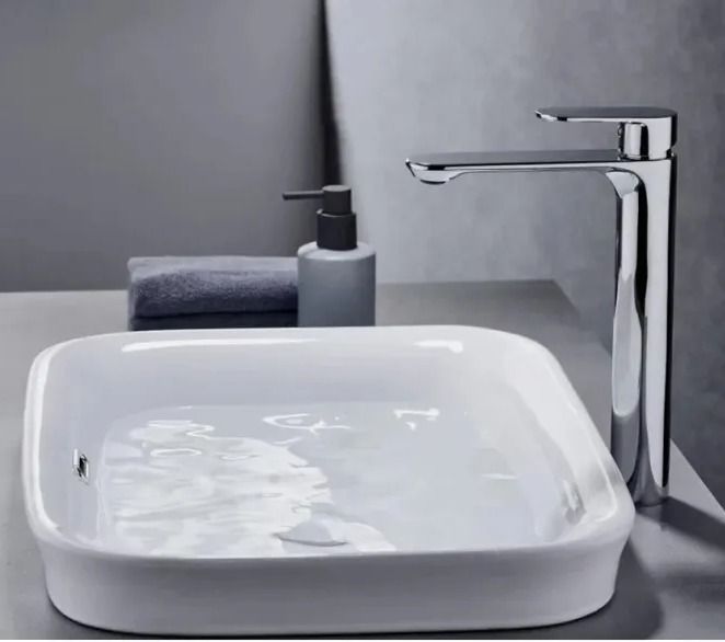 Basin mixer basin vanity Faucets High quality brass chrome Basin Mixer Tall Faucet Hot Cold water tap