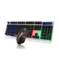 Bosston 8310 Wired Keyboard and Mouse USB Computer RGB Colorful Luminous Game Suspension Key Mouse Suit. 