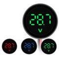 DC 4-100V LED Digital Display Round Two-wire Voltmeter DC Digital Car Voltage Current Meter Volt Detector Tester Monitor Pane MAOQIAN. 