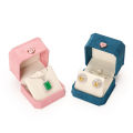 Velvet Jewelry Box Elegant Blue/Pink Ring Box Pendant Box for Gift Wedding Engagement Travel Home Display. 