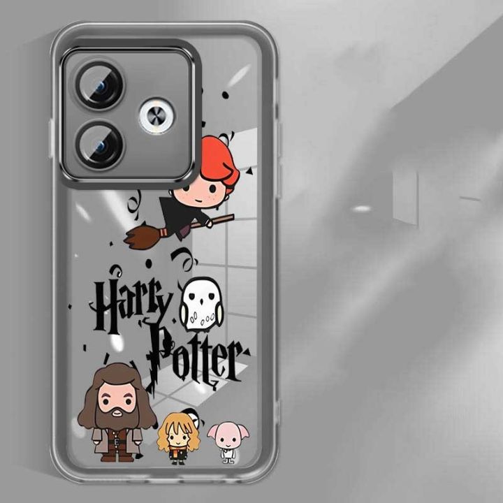 Xiaomi Redmi 13 redmi13 12 Fashion Harry Potter Wand Phone Case Silicon Plated Camera Frame Case Shockproof Cover