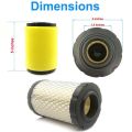 Mower Air Filters Replace Briggs Stratton 796031 (591334 or 594201) Plus 797704 Foam Pre-Cleaner (Pack of 2). 