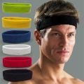 1PC Unisex Cotton Sweatband Moisture Wicking Sports Headbands Terry Cloth Elastic Hair Bands  Sports Accessories. 
