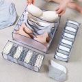 Pack of 3-3Pcs/Set Bra socks panty drawer organizer Foldable underwear box Wardrobe clothes storage box Net fabric underwear organizer. 