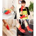 Pair of Cotton-Lined & Plastic Rubber Multipurpose Reusable Extra Long Household Glove. 