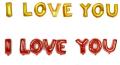 I LOVE YOU foil Balloons 16 inch Golden & Red Wedding Decoration Birthday Party Souvenirs favors Golden Red. 