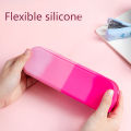Pencil Case Waterproof Creative Students Rectangular Silicone Pen Bag. 