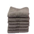 Hand Towel Washcloths Set Soft and Smooth Surface Face Hands Towels 30 x 30 Cm Dark Grey. 