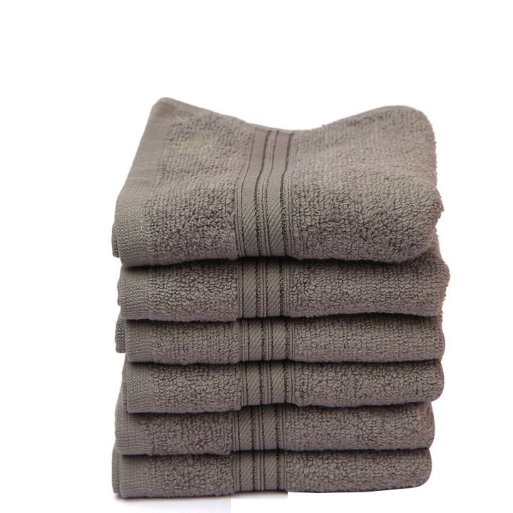 Hand%20Towel%20Washcloths%20Set%20Soft%20and%20Smooth%20Surface%20Face%20Hands%20Towels%2030%20x%2030%20Cm%20Dark%20Grey%20-%20Image%203