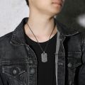 Us Military Dog Tag Pendant Necklace For Men Stainless Steel United States Oxidation Gray Metal Male Jewelry 20. 