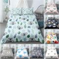 Koala Duvet Cover Set Cartoon Leaves Baby Bear Australian Wildlife Themed Bedding Set for Kids Boys Queen Size Comforter Cover. 
