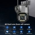 PTZ WIFI OUTDOOR DURAL LENS 2MP+2MP 4MP IN TOTAL DURAL IR LED COLORVU NIGHT VISION APP V380 PRO WITH POWER ADAPTOR. 