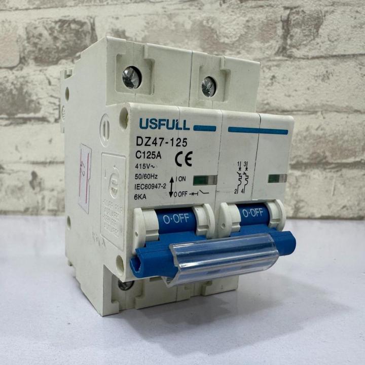 USFULL 2 Pole 125 Ampere AC Breaker with Short-circuit Protection for Electrical System