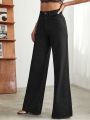 Highwaist Black Wide Leg Denim Jeans for Women - Stylish, Comfortable, Flattering Fit. 