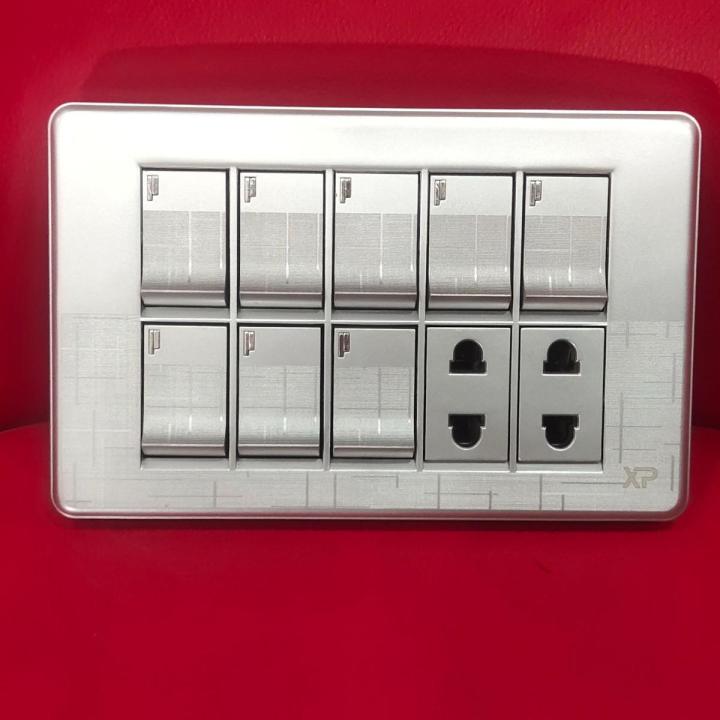8 Switches+2 Sockets Electric China Fitting Sheet Switch And Socket ...