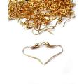 50 Pairs Golden Earring Hooks Base For Jewellery Making. 